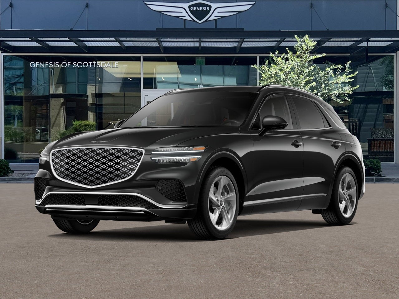 2026 Genesis GV70 2.5T ADVANCED in Vik Black — front three-quarter view
