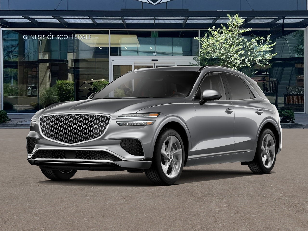 2026 Genesis GV70 2.5T ADVANCED in Savile Silver — front three-quarter view