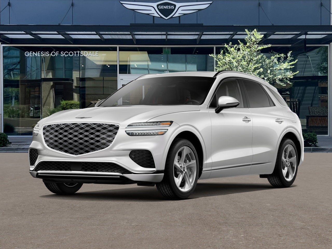 2026 Genesis GV70 2.5T ADVANCED in Uyuni White — front three-quarter view