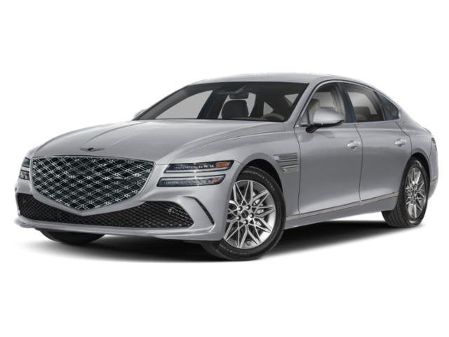 2026 Genesis G80 2.5T Advanced in Makalu Gray — front three-quarter view