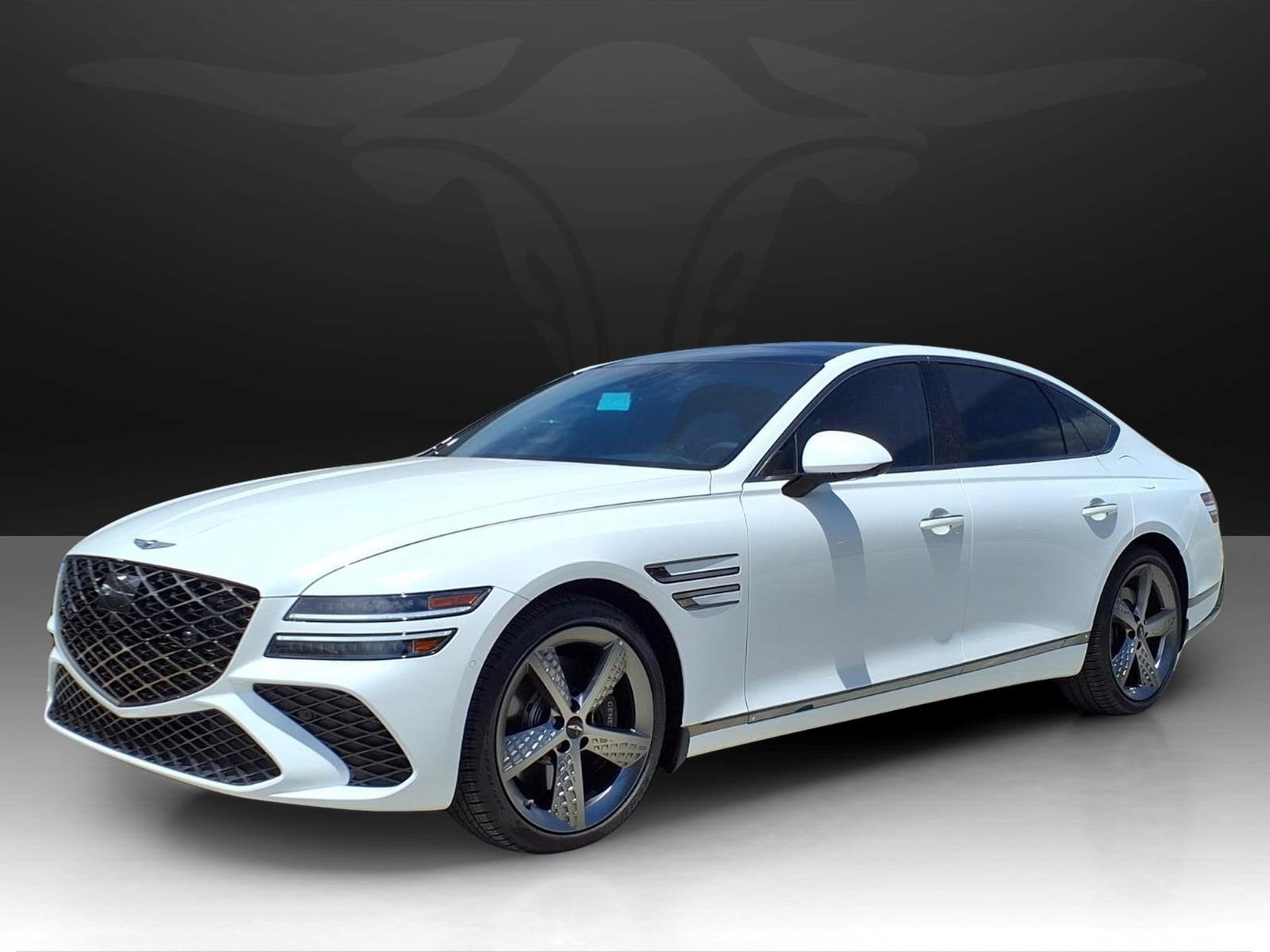 2026 Genesis G80 2.5T Sport Prestige in Uyuni White — front three-quarter view