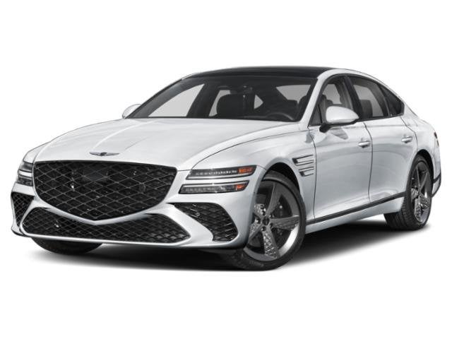 2025 Genesis G80 3.5T Sport Prestige in Savile Silver — front three-quarter view