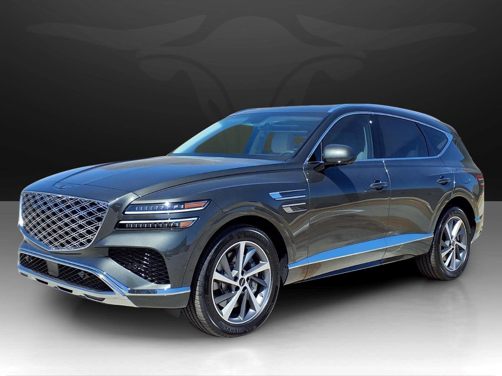 2026 Genesis GV80 2.5T Advanced in Storr Green — front three-quarter view