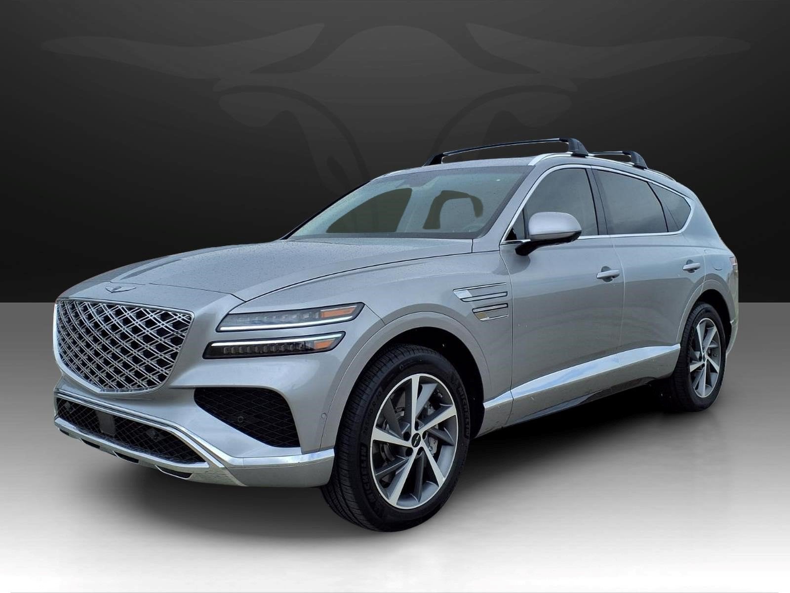 2026 Genesis GV80 2.5T Advanced in Savile Silver — front three-quarter view