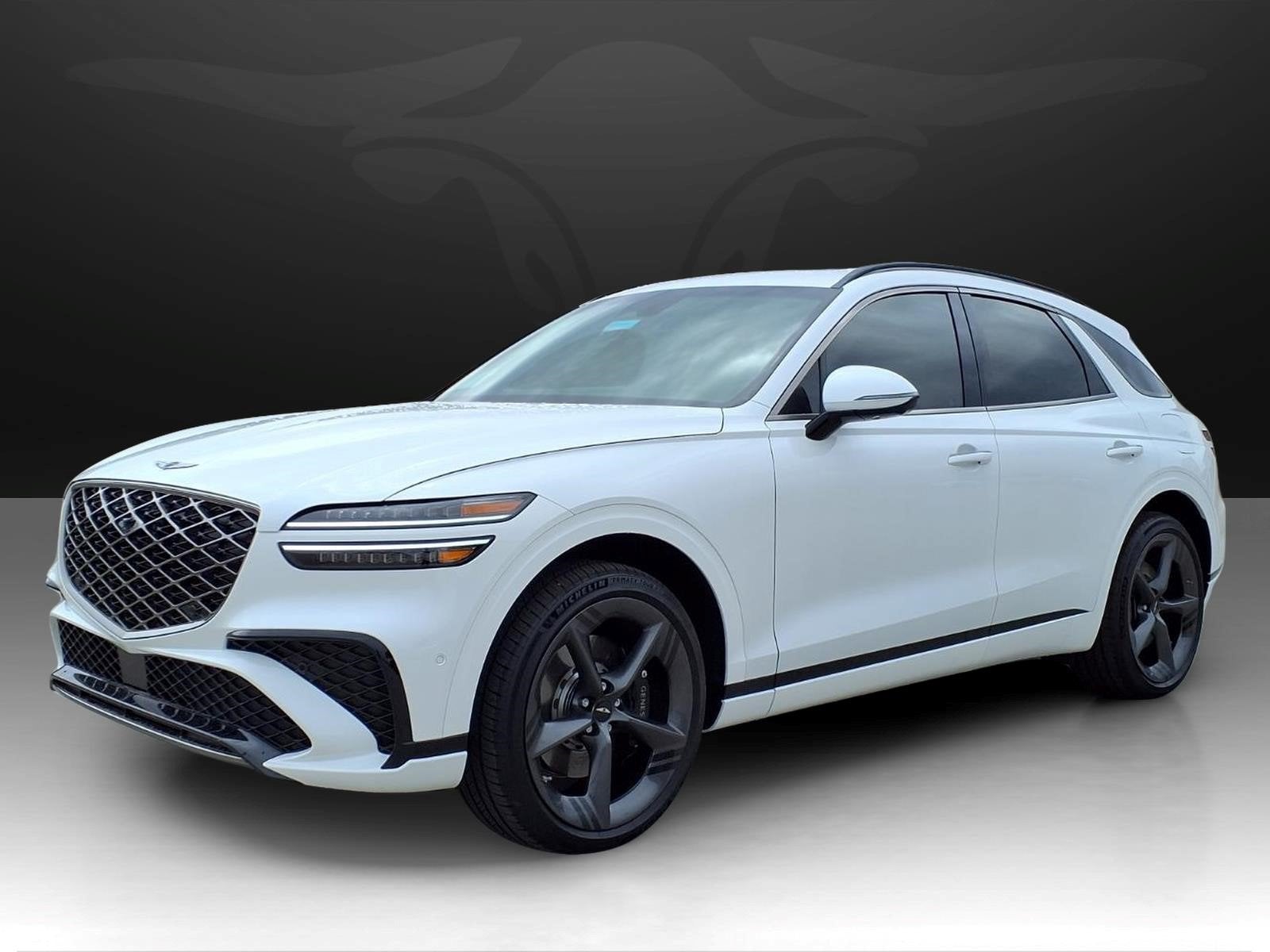 2026 Genesis GV70 3.5T Sport Prestige in Uyuni White — front three-quarter view